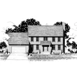 Traditional House Plan Front of Home - Bellfontaine Early American Home 072D-0877 - Search House Plans and More