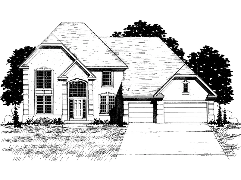 Luxury House Plan Front of Home - Acorn Corner European Home 072D-0879 - Search House Plans and More