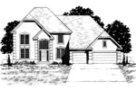 Traditional House Plan Front of Home - Acorn Corner European Home 072D-0879 - Search House Plans and More
