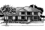 Southern House Plan Front of Home - Serenity Hill Prairie Style Home 072D-0881 - Shop House Plans and More