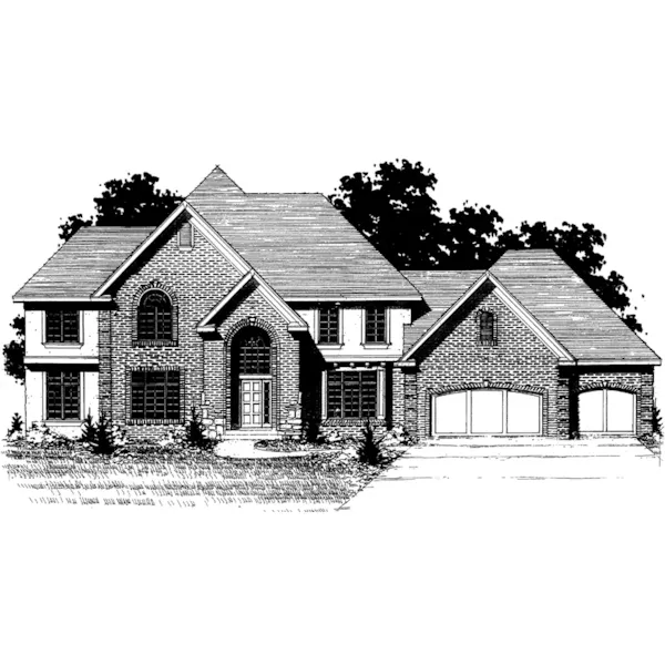 European House Plan Front of Home - Paulian Traditional Home 072D-0882 - Shop House Plans and More