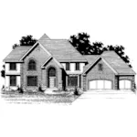 European House Plan Front of Home - Paulian Traditional Home 072D-0882 - Shop House Plans and More