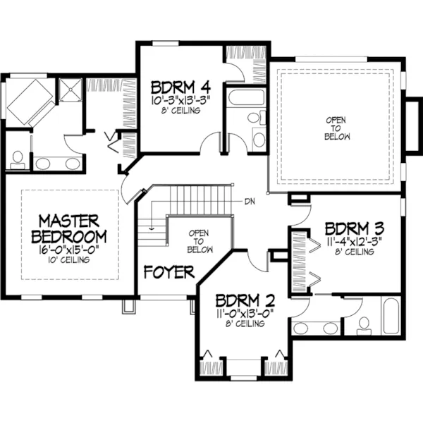 Southern House Plan Second Floor - Connaught Luxury Home 072D-0883 - Search House Plans and More