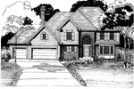 Country House Plan Front of Home - Churchill Hollow Two-Story Home 072D-0887 - Search House Plans and More