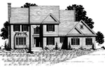 Traditional House Plan Front of Home - Elkhurst Traditional Home 072D-0888 - Search House Plans and More