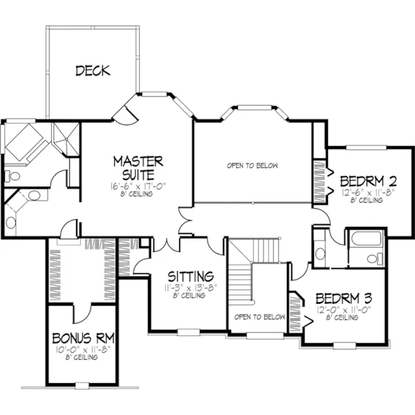 Country House Plan Second Floor - Emerling Luxury Home 072D-0889 - Search House Plans and More