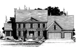 Southern Plantation House Plan Front of Home - Dellwood Manor Colonial Home 072D-0892 - Search House Plans and More