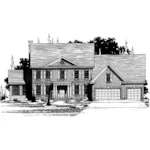 Greek Revival House Plan Front of Home - Dellwood Manor Colonial Home 072D-0892 - Search House Plans and More