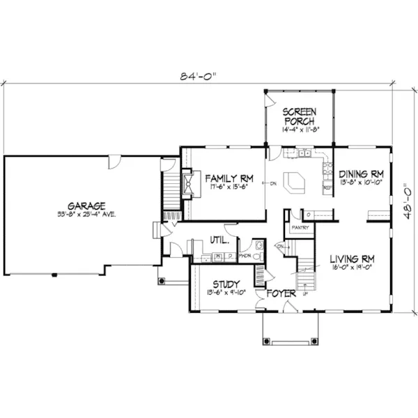 Country House Plan First Floor - Coral Cape Cod Style Home 072D-0893 - Search House Plans and More