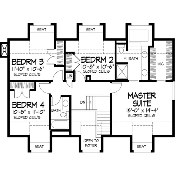 Country House Plan Second Floor - Coral Cape Cod Style Home 072D-0893 - Search House Plans and More