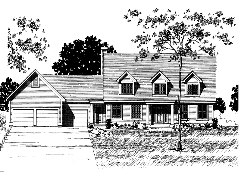 Country House Plan Front of Home - Coral Cape Cod Style Home 072D-0893 - Search House Plans and More