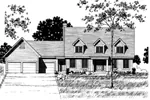 Colonial House Plan Front of Home - Coral Cape Cod Style Home 072D-0893 - Search House Plans and More