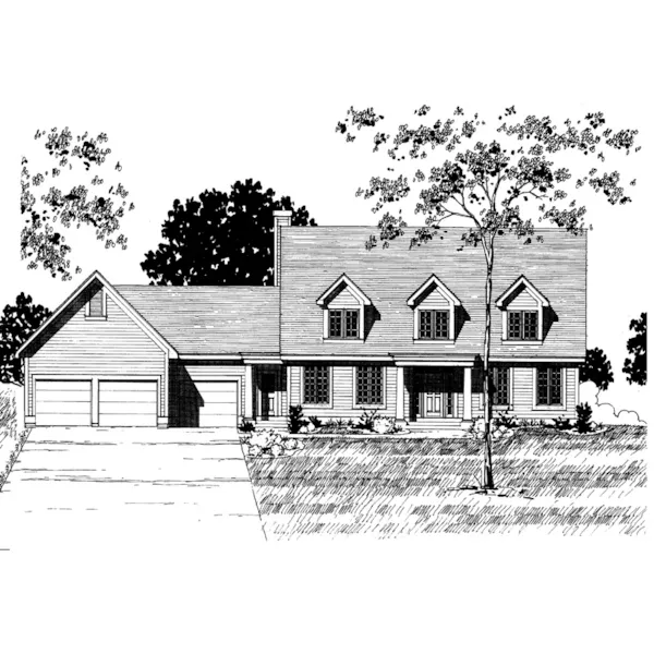 Country House Plan Front of Home - Coral Cape Cod Style Home 072D-0893 - Search House Plans and More