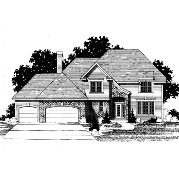 Traditional House Plan Front of Home - Alomar Traditional Home 072D-0894 - Search House Plans and More