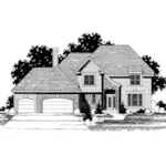 Traditional House Plan Front of Home - Alomar Traditional Home 072D-0894 - Search House Plans and More