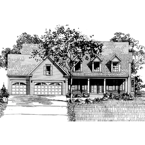 Southern House Plan Front of Home - Newcastle Farm Country Farmhouse 072D-0896 - Shop House Plans and More