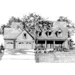 Southern House Plan Front of Home - Newcastle Farm Country Farmhouse 072D-0896 - Shop House Plans and More