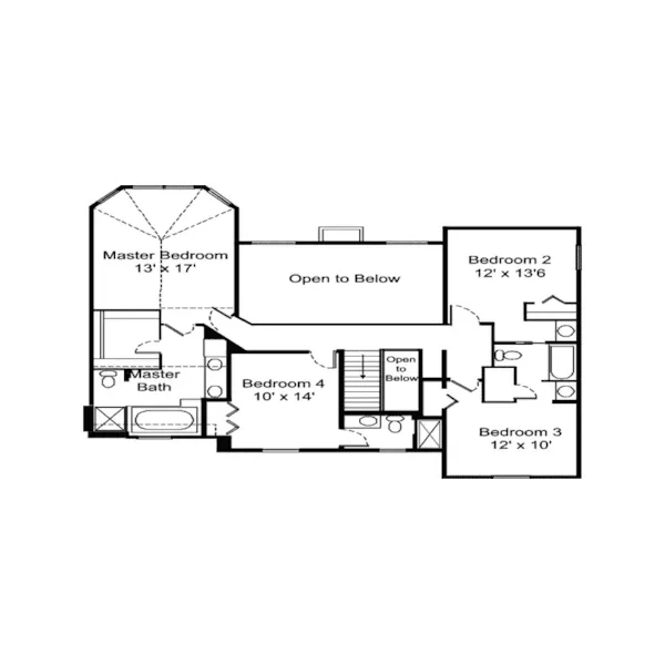 Traditional House Plan Second Floor - Caloosa Traditional Home 072D-0897 - Shop House Plans and More