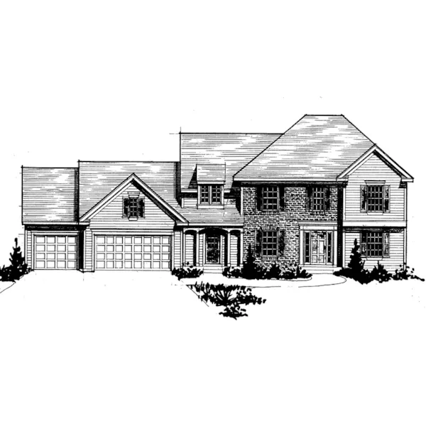 Traditional House Plan Front of Home - Caloosa Traditional Home 072D-0897 - Shop House Plans and More