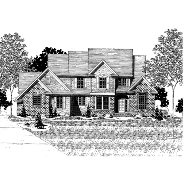 Traditional House Plan Front of Home - Valentin Traditional Home 072D-0898 - Shop House Plans and More