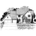 English Cottage House Plan Front of Home - Barat Traditional Home 072D-0901 - Shop House Plans and More