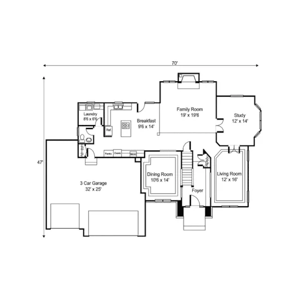 Luxury House Plan First Floor - Stevens Traditional Home 072D-0903 - Shop House Plans and More