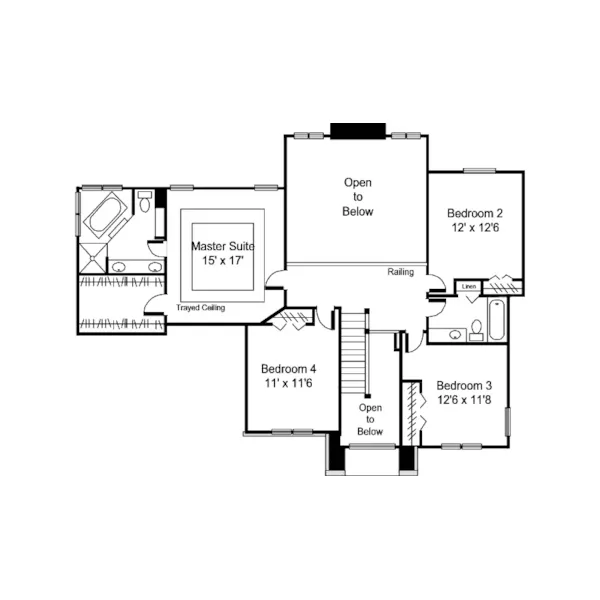 Luxury House Plan Second Floor - Stevens Traditional Home 072D-0903 - Shop House Plans and More