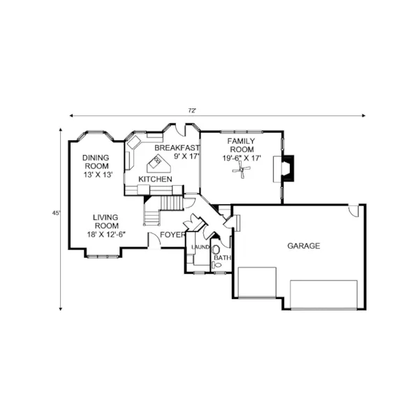 European House Plan First Floor - Loreen Traditional Home 072D-0904 - Shop House Plans and More