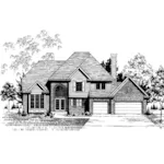 European House Plan Front of Home - Loreen Traditional Home 072D-0904 - Shop House Plans and More