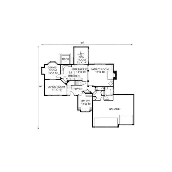 Luxury House Plan First Floor - Cottrill Traditional Home 072D-0905 - Shop House Plans and More