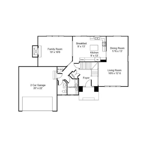 Southern House Plan First Floor - Kimberlina Traditional Home 072D-0907 - Shop House Plans and More