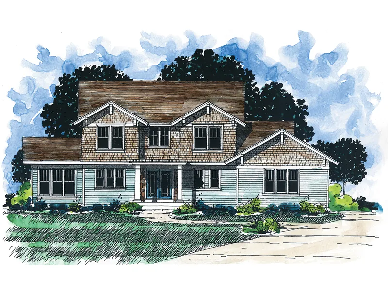 Traditional House Plan Front of Home - Mint Hill Country Home 072D-0908 - Shop House Plans and More