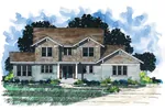 Arts & Crafts House Plan Front of Home - Mint Hill Country Home 072D-0908 - Shop House Plans and More