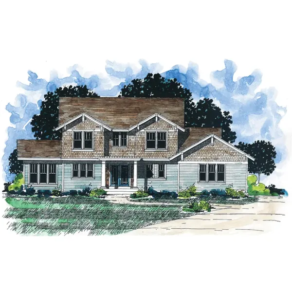 Arts & Crafts House Plan Front of Home - Mint Hill Country Home 072D-0908 - Shop House Plans and More