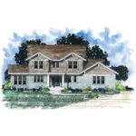 Arts & Crafts House Plan Front of Home - Mint Hill Country Home 072D-0908 - Shop House Plans and More