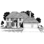 Colonial House Plan Front of Home - Andres Traditional Home 072D-0911 - Shop House Plans and More