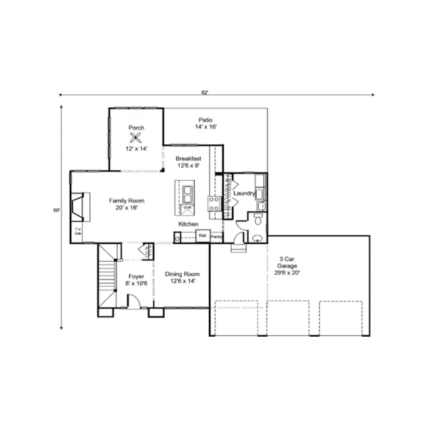 Modern House Plan First Floor - Huber Prairie Style Home 072D-0912 - Shop House Plans and More