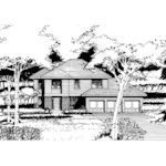 Modern House Plan Front of Home - Huber Prairie Style Home 072D-0912 - Shop House Plans and More