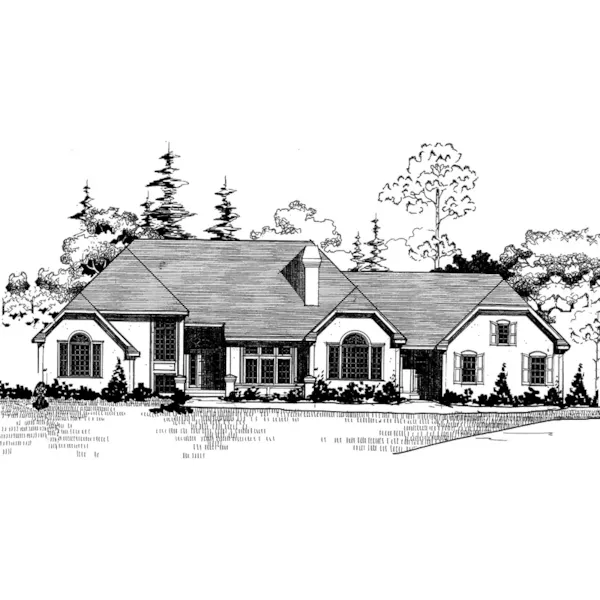 English Cottage House Plan Front of Home - Labonte Lane European Home 072D-0913 - Shop House Plans and More