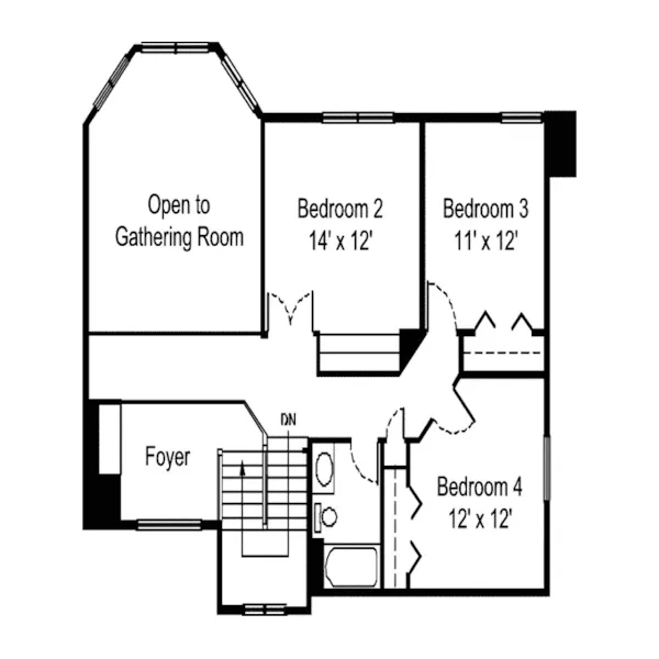 European House Plan Second Floor - Baleria Country French Home 072D-0914 - Shop House Plans and More