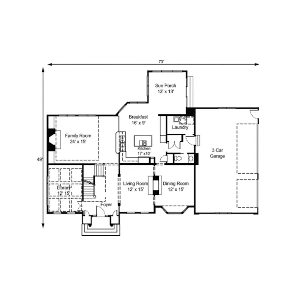 Southern House Plan First Floor - Mead Place Luxury Home 072D-0917 - Shop House Plans and More