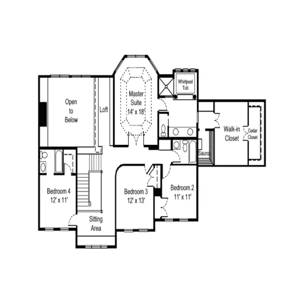 Southern House Plan Second Floor - Mead Place Luxury Home 072D-0917 - Shop House Plans and More