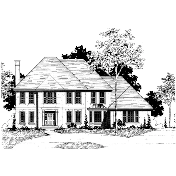 Southern House Plan Front of Home - Mead Place Luxury Home 072D-0917 - Shop House Plans and More