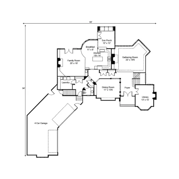 Victorian House Plan First Floor - Kasler Point Luxury Home 072D-0918 - Shop House Plans and More