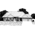 Ranch House Plan Front of Home - Cedar Hollow Ranch Home 072D-0919 - Search House Plans and More