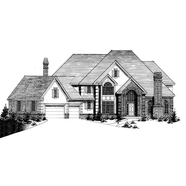 European House Plan Front of Home - Cape Creek Luxury Home 072D-0922 - Search House Plans and More