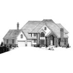 European House Plan Front of Home - Cape Creek Luxury Home 072D-0922 - Search House Plans and More