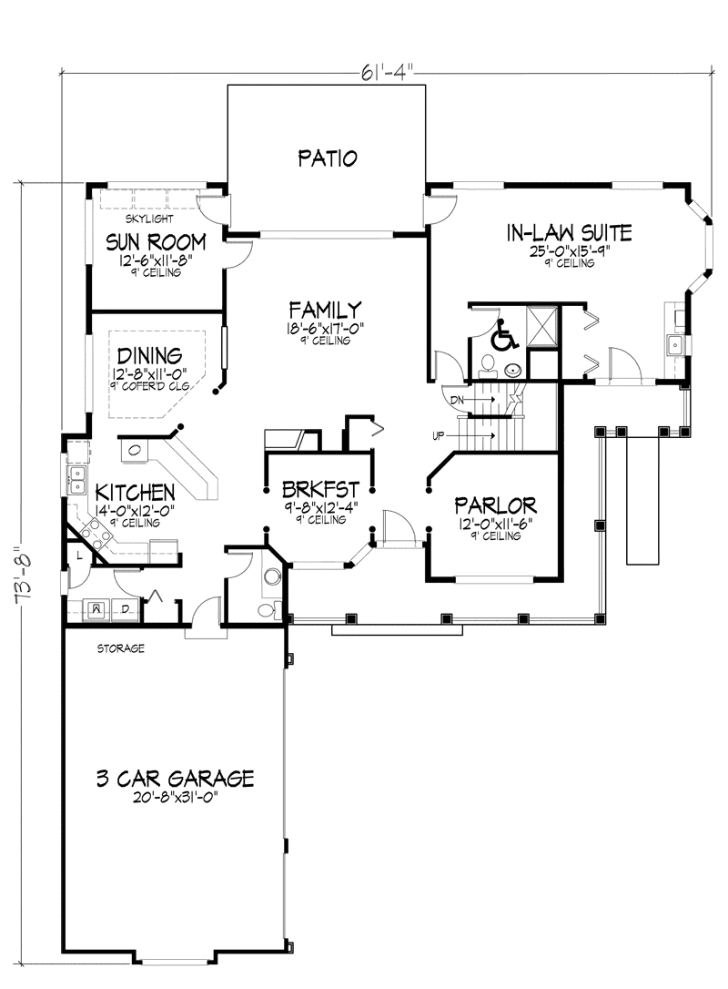 Traditional House Plan First Floor - Shenandoah Country Farmhouse 072D-0924 - Shop House Plans and More