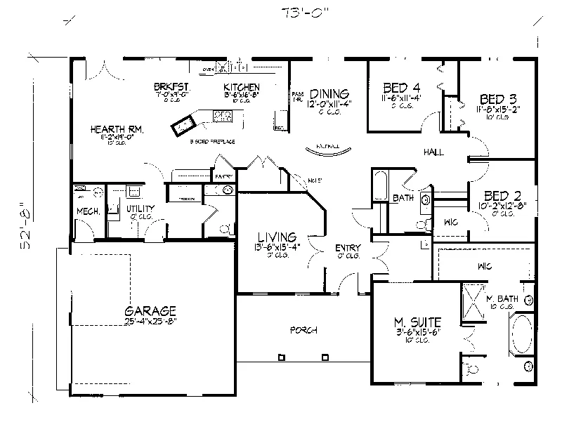 Florida House Plan First Floor - Saverne Place Floridian Home 072D-0925 - Shop House Plans and More
