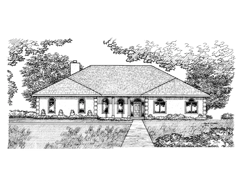 European House Plan Front of Home - Saverne Place Floridian Home 072D-0925 - Shop House Plans and More